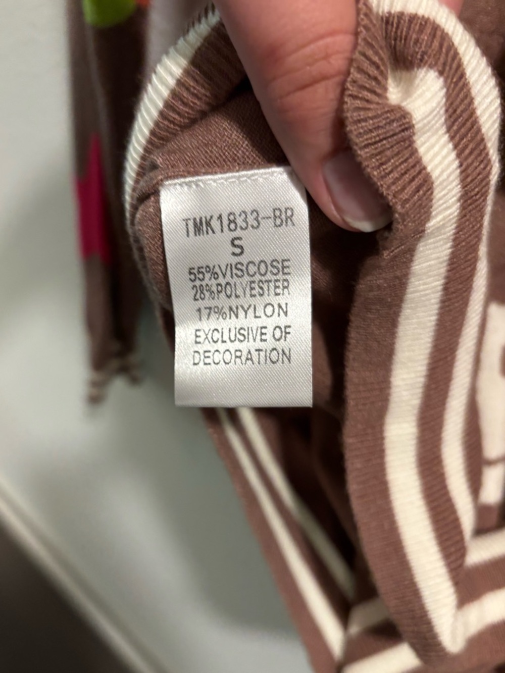 THML Brown Smiley & Star Crewneck Sweater, size S - Picture 6 of 6